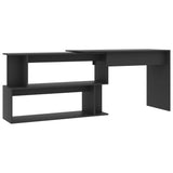 801100 Corner Desk Grey 200x50x76 cm Engineered Wood