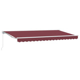Retractable Awning Manual Burgundy 400x200 cm Fabric 3329811