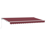 Awning Frame Burgundy 400 x 200 cm Polyester with PU coating 3329811