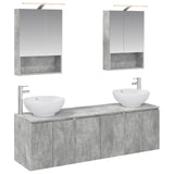 Bathroom Cabinet Set 5 pcs Concrete Grey Engineered Wood 3406482