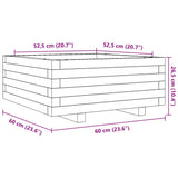 Garden Planter 60x60x26.5 cm Impregnated Wood Pine 847302