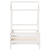 Bed Frame with Roof without Mattress White 75x190 cm Small Single 3282169
