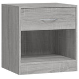 Bedside Cabinets 2 pcs with Drawer Grey Sonoma 342587