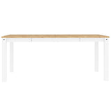 Dining Table PANAMA White 180x90x75 cm Solid Wood Pine 4005710