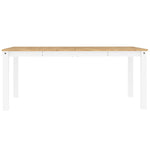 ZNTS Dining Table Panama White 180x90x75 cm Solid Wood Pine 4005710