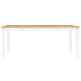 ZNTS Dining Table Panama White 180x90x75 cm Solid Wood Pine 4005710