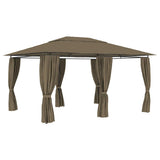 Garden Marquee with Curtains 4x3 m Taupe 180 g/m 312232