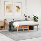 Senior Bed without Mattress Wax Brown 120x190 cm Small Double Solid Wood Pine 844152