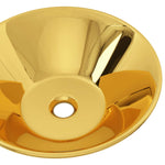 Wash Basin 42x14 cm Ceramic Gold 143494