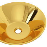 Wash Basin 42x14 cm Ceramic Gold 143494