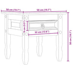 ZNTS Side Table Corona 50x50x50 cm Solid Wood Pine 4005664