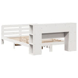 Bed Frame without Mattress White 120x200 cm Solid Wood Pine 3309876