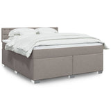 Box Spring Bed with Mattress Taupe 180x200 cm Fabric 3285985