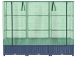 Raised Bed with Greenhouse Cover Rattan Look 120x40x138 cm 4015829