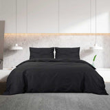 Duvet Cover Set Black 260x240 cm Cotton 136116