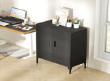 Metal Storage Cabinet with Lock and Adjustable Shelves - Black T3398P425017