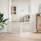 Dog Gate Foldable 2 Panels White 160 cm Poplar Wood 352248
