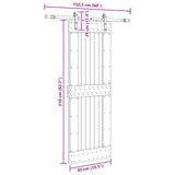 Sliding Door NARVIK Natural and Black 85 x 210 cm 3445301