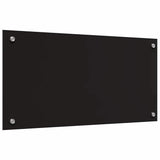 Kitchen Backsplash 2 pcs Black 80 x 40 cm Tempered Glass 3415545