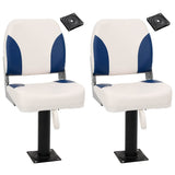 Boat Seats 2 pcs with Pedestal 360&deg Rotatable 3294961