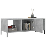 Coffee Table Concrete Grey 102x50x40 cm Engineered Wood 829312