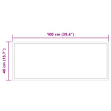 LED Bathroom Mirror Transparent 100 x 40 cm Tempered Glass 42045822