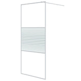 Walk-in Shower Wall White 90x195 cm Clear ESG Glass 152151