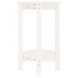 ZNTS Coffee Table White Ø 40x60 cm Solid Wood Pine 822358