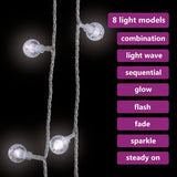 Globe Fairy String Lights 40m 400 LED Cold White 8 Function 328815