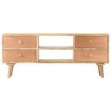 TV Cabinet 110x30x45 cm Solid Mango Wood 287874