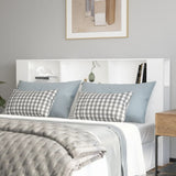 Headboard Cabinet White Engineered wood Headboard Cabinet 811943