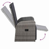 Garden Dining Set 5 pcs Grey Poly Rattan 3172819