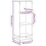 Book Cabinet Brown Oak 40x35x107.5 cm Engineered Wood 849113