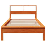 Bookcase Bed without Mattress Wax Brown 90x190 cm Single Solid Wood Pine 855734