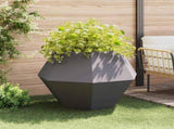 Planter 2 pcs Black 100 x 100 x 80 cm Steel 884025