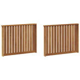 Armrest 2 pcs Natural 80 x 6 x 61 cm Solid Acacia Wood 900588