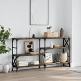 Console Table Smoked Oak 150x29x76.5 cm Engineered Wood 835471