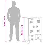 Industrial Wardrobe White 67x35x107 cm Steel 339611