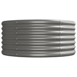 Garden Raised Bed Galvanised Steel 620x80x36 cm Grey 318944