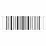 Dog Gate 4 pcs Black 80 x 100 cm Galvanised Steel 892002