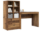 Desk with Drawer with Shelf with Storage 2 pcs Old Wood 3337319
