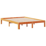 Bookcase Bed without Mattress Wax Brown 135x190cm Solid Wood Pine 3322614