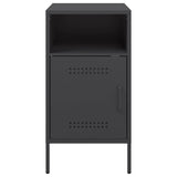 ZNTS Bedside Cabinets 2 pcs Black 36x39x68 cm Steel 843067