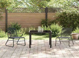 Garden Dining Set 3 pcs Black Powder-Coated Steel 3379170