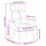 Armchair Cappuccino 69 x 74 x 93 cm Artificial Leather 42001877