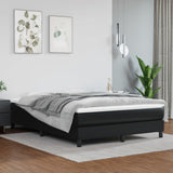 Box Spring Bed Frame Black Double Faux Leather 3121183