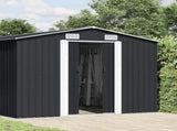 Garden Shed Anthracite Galvanised Steel Large Garden Shed 143350