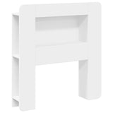 Headboard Cabinet with Storage White Engineered Wood 8001246