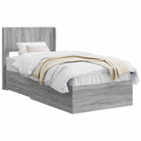 Bed Frame with Storage and Headboard Grey Sonoma 100 x 200 cm 3414504