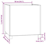 Planters with Legs 2 pcs Rusty 50x50x50 cm Corten Steel 823683